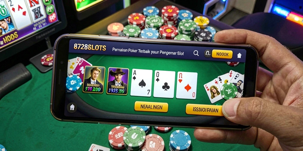 Screenshot utama 8728SLOTS menampilkan gameplay seru permainan Poker.
