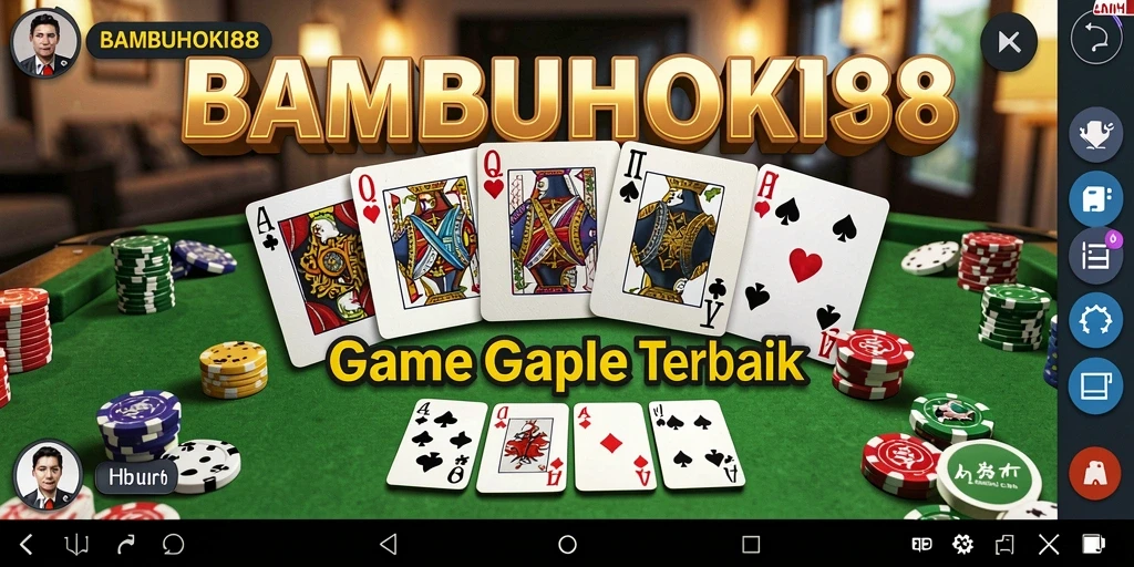 Tampilan gameplay seru dari BAMBUHOKI88 untuk bermain Gaple.