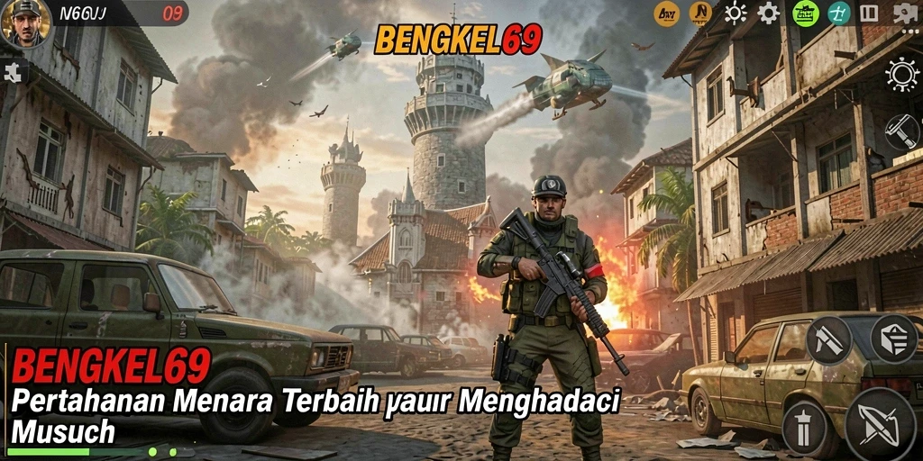 Tampilan gameplay BENGKEL69 yang mendebarkan saat mempertahankan wilayah.