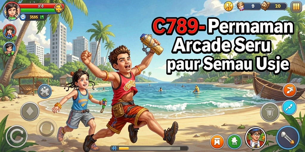 Screenshot C789 menampilkan aksi gameplay Arcade yang mendebarkan.