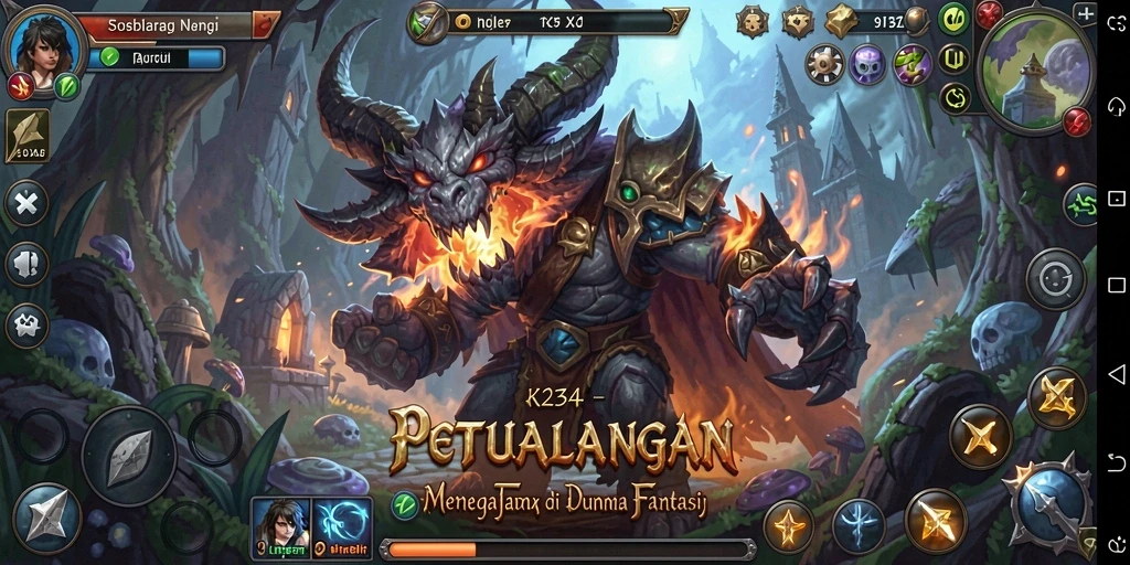 Screenshot utama K234 menampilkan aksi seru dalam petualangan yang menegangkan.