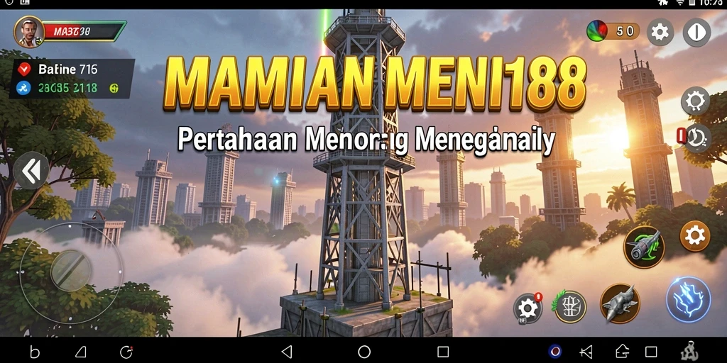 Tampilan seru gameplay MAMI188 dengan menara yang siap bertahan.