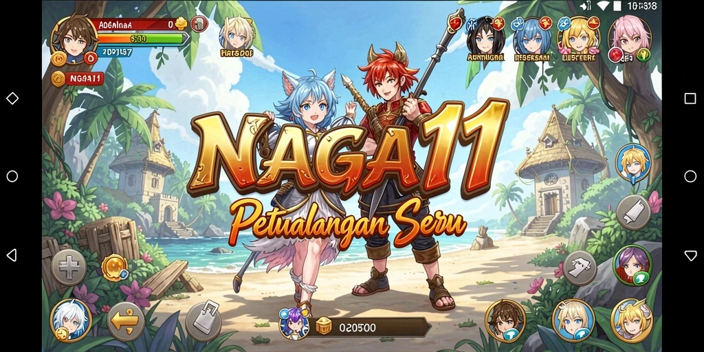 Tampilan gameplay seru dan dinamis di NAGA11.