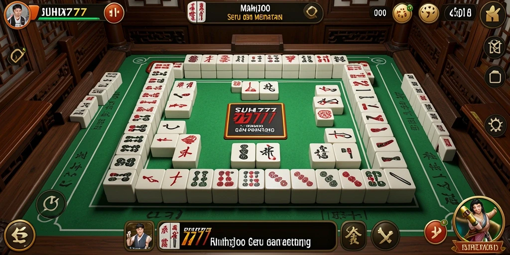 Screenshot utama menunjukkan gameplay menegangkan Mahjong dalam SUHU777.