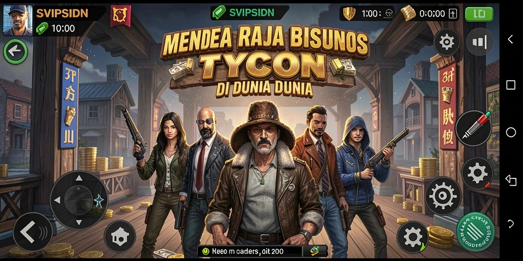 Tampilan gameplay SVIPSIDN yang menarik dan penuh strategi Tycoon.